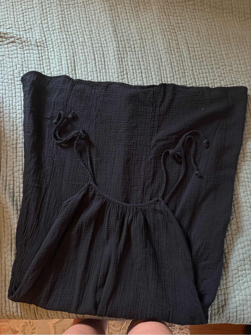 XiRENA Black Braided-Strap Sundress